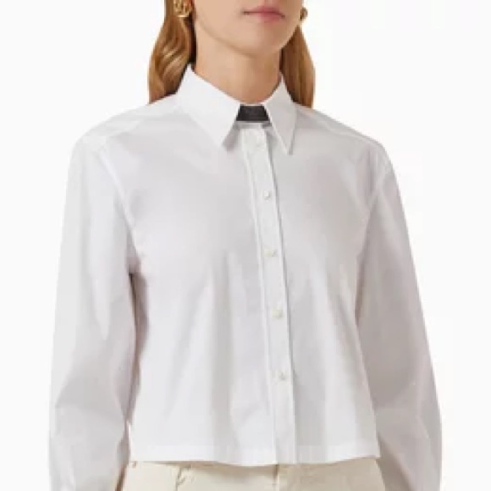 Brunello Cucinelli Crisp White Button Down Shirt
